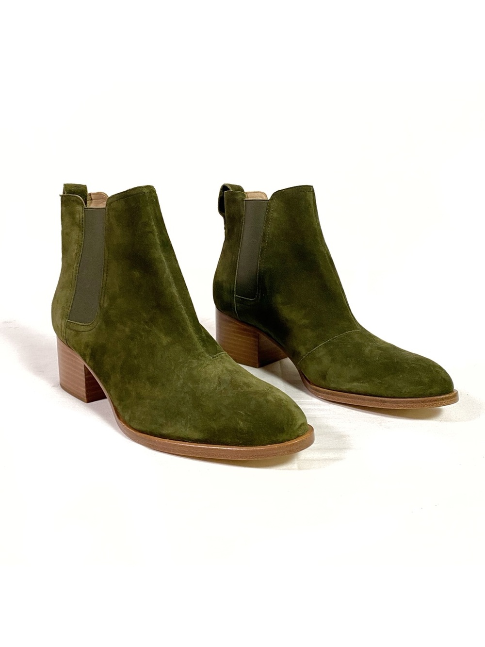 Rag & Bone Walker Suede Chelsea Boots Olive Green